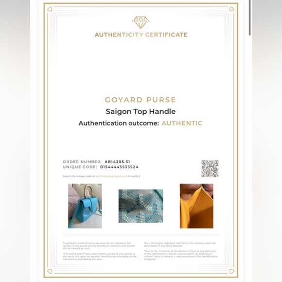 🩵RARE🩵Goyard Tiffany Blue Saigon Mini Limited Edition Bag - Picture 12 of 12